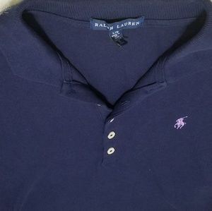 Ralph Lauren Navy Blue Polo with Purple